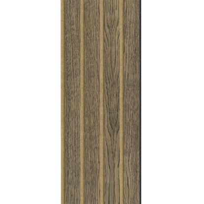 I-Wood Basic 4-lamel akustikpanel, sort olieret, brun filt og sort kerne, egefiner, 17 x 300 mm 