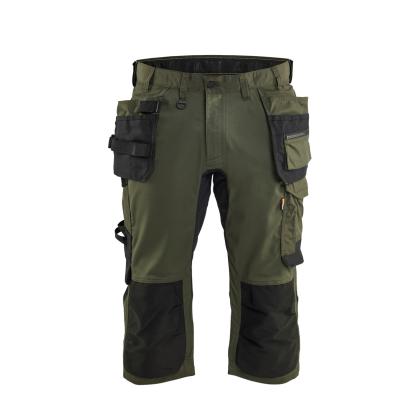Blåkläder 1754 håndværker knickers med stretch, skovgrøn/sort