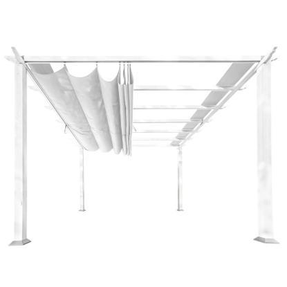 Paragon Outdoor Florida 1111 pergola, aluminium, hvid, hvidt tekstil, 235 x 350 x 350 cm