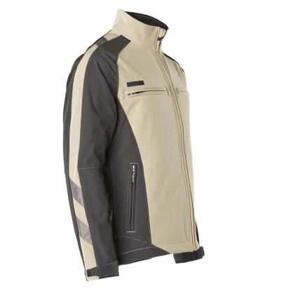 MASCOT UNIQUE Dresden softshell jakke, lys kaki/sort