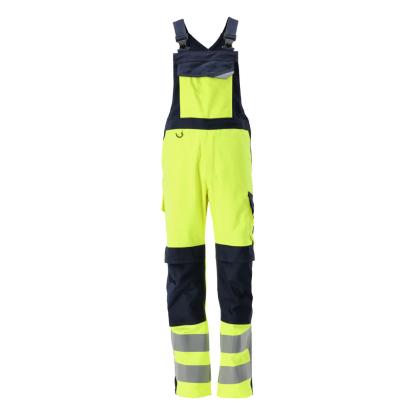 MASCOT MULTISAFE Davos overall med knælommer, hi-vis gul/mørk marine