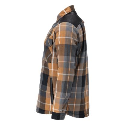 MASCOT CUSTOMIZED flannel skjorte med fiberpelsfor, nøddebrun ternet