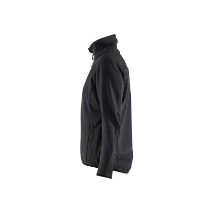 Blåkläder 5943 dame strikket jakke med softshell, antracitgrå/sort