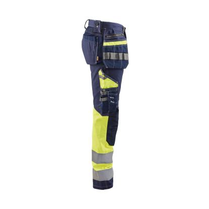 Blåkläder 1794 high vis buks med stretch, marineblå/hi-vis gul