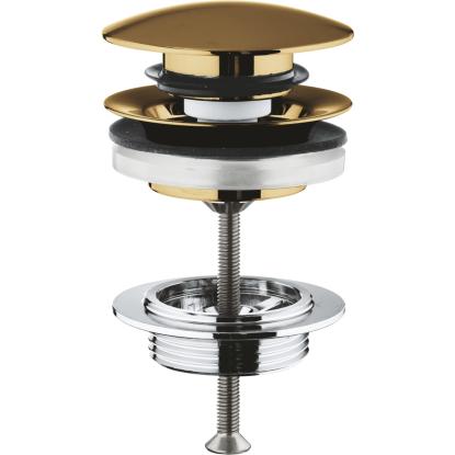 GROHE push-open bundventil, 1 1/4", Ø64 mm, børstet cool sunrise messing