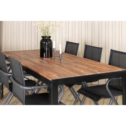 Venture Design Bois havebord, sort/natur, 75 x 90 x 205 cm