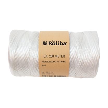Polysejlgarn PP, hvid - Ø1,5 mm x 200 meter