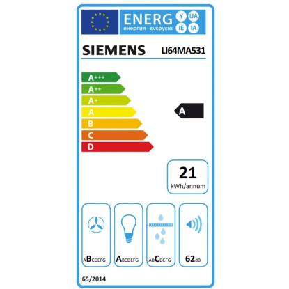 Siemens iQ300 skabsintegreret emhætte LI64MA531, sølvmetallic, 60 cm