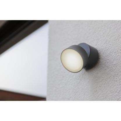 LUTEC TRUMPET udendørs LED væglampe, 600 lm, IP54, mørk grå