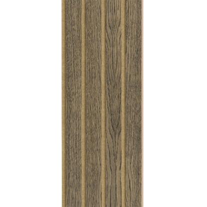 I-Wood Basic 4-lamel akustikpanel, sort olieret, brun filt og lys kerne, egefiner, 16 x 300 mm 