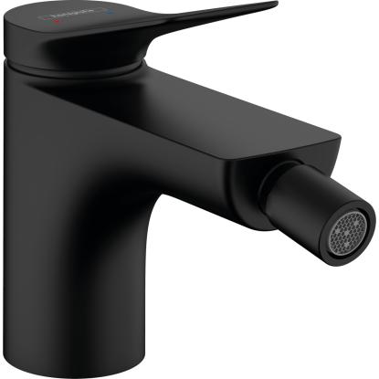 hansgrohe Vivenis bidetarmatur med bundventil, mat sort