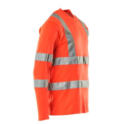 MASCOT SAFE CLASSIC T-shirt, langærmet, hi-vis rød