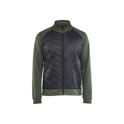 Blåkläder 3418 hybrid sweatshirt, efterårsgrøn/sort