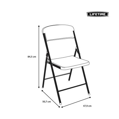 Lifetime klapstol, plast, hvid