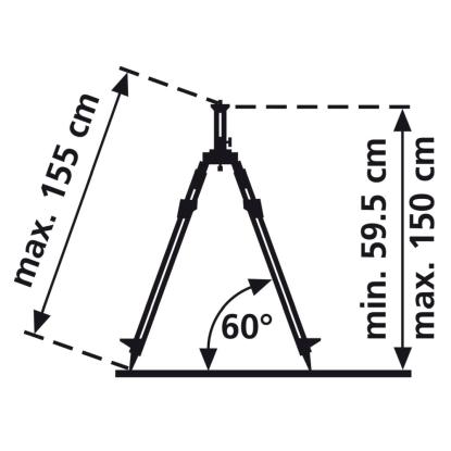 Laserliner FixPod fotostativ til lasere, 155 cm