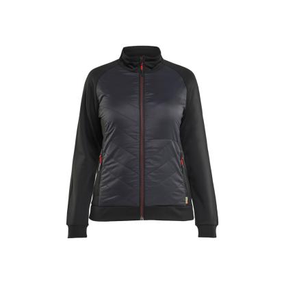 Blåkläder 3419 dame hybrid sweatshirt, sort/rød