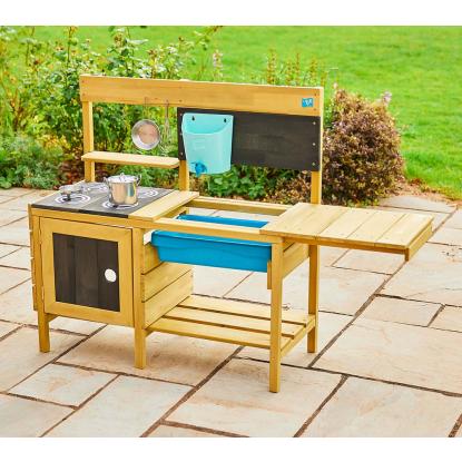TP Toys Deluxe mudderkøkken med tilbehør, træ, 96 x 40 x 136 cm