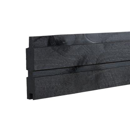 PLUS Plank profilbræt, PEFC, sort/nåletræ, 177 cm
