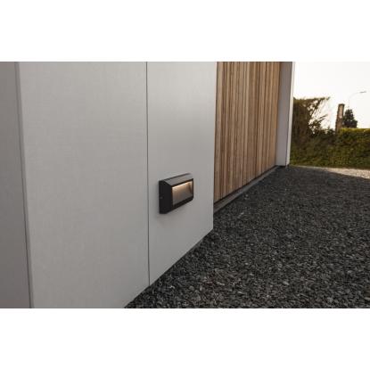 LUTEC HELENA udendørs LED væglampe, down, B23 cm, IP54, 4000K, mørk grå