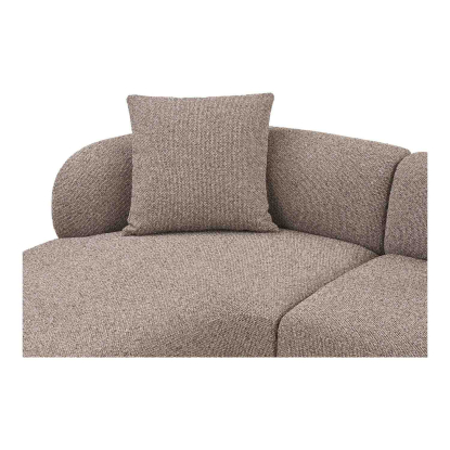 Kingston venstrevendt loungesofa med to puder, brun