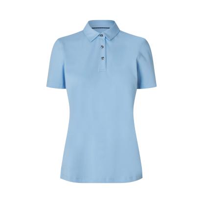 Seven Seas S523 poloshirt, økologisk, dame, lys blå