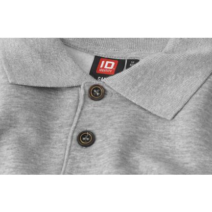 ID 0601 polosweatshirt, klassisk, grå melange