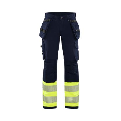 Blåkläder 7193 dame high vis buks 4-vejs stretch, marineblå/hi-vis gul