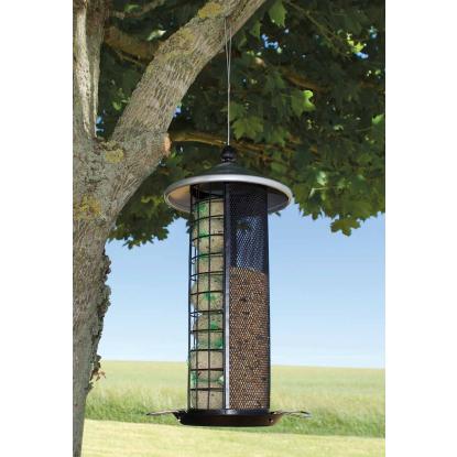 RYOM foderautomat til fugleblanding/mejsebolde, Ø19 x 40 cm - 3 kg