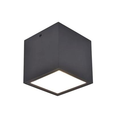LUTEC GEMINI udendørs LED loftlampe, H8,5 cm, IP65, mørk grå