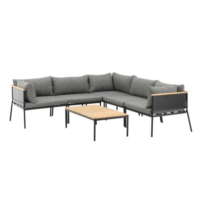 Venture Design Nettan hjørnesofasæt, sort/grå