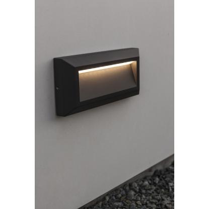 LUTEC HELENA udendørs LED væglampe, down, B23 cm, IP54, 4000K, mørk grå