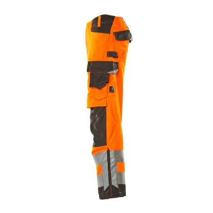 MASCOT SAFE SUPREME Kendal arbejdsbukser med knælommer, hi-vis orange/mørk antracit