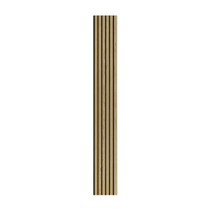 I-Wood Basic Original akustikpanel, klar olieret, sort filt og lys kerne, egefiner, 16 x 300 mm 