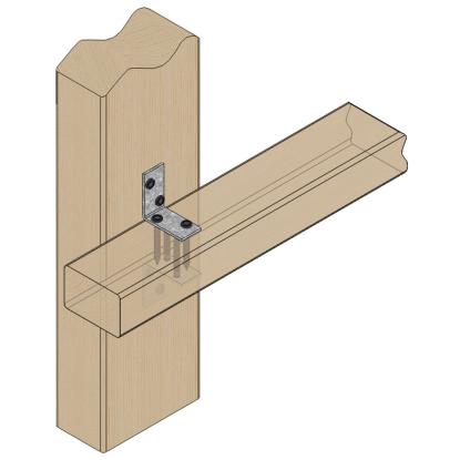 SIMA vinkelbeslag M6, pregalvaniseret, 40 x 40 x 2,0 x 25 mm