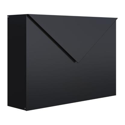 Bravios Letter/Kuvert postkasse, sort