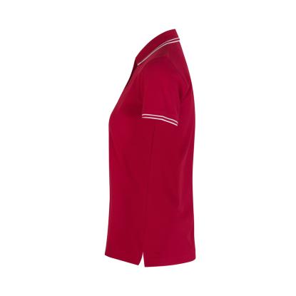ID 0523 Kontrast poloshirt med stretch, dame, rød