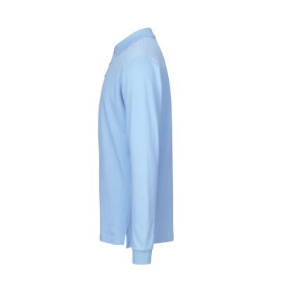ID 0544 langærmet polishirt med stretch, lys blå