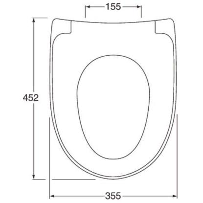Gustavsberg Nautic toiletsæde med soft close og quick release, hvid 