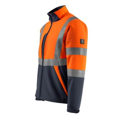 MASCOT SAFE LIGHT Kiama softshell jakke, hi-vis orange/mørk marine
