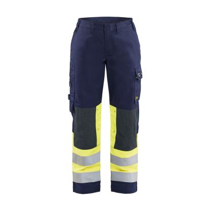 Blåkläder 7181 dame multinorm buks, marineblå/hi-vis gul