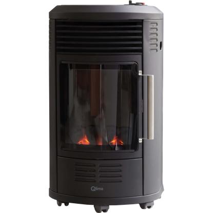 Qlima GH8034 Red Flame gasovn med kunstig kul effekt, 18-44 m²