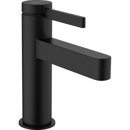 hansgrohe Finoris 100 håndvaskarmatur med push-open bundventil, mat sort