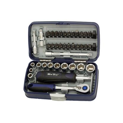 BATO top/bitssæt, 1/4", 6-kantet, 5,5-14 mm - 38 dele