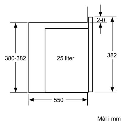 Bosch BFL554MS0 mikroovn til indbygning, 25 liter