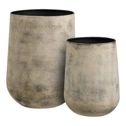Hou dekorationskrukke, antik beige - 2 stk.