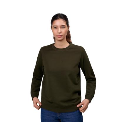 ID 0683 sweatshirt, økologisk, dame, oliven