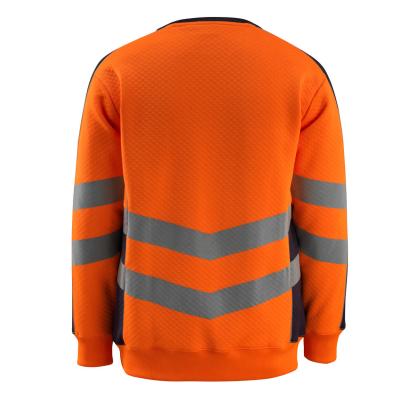 MASCOT SAFE SUPREME Wigton sweatshirt, hi-vis orange/mørk marine
