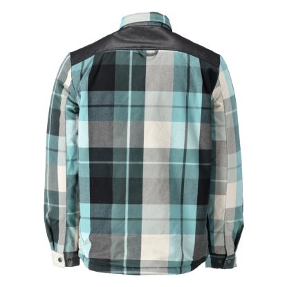 MASCOT CUSTOMIZED flannel skjorte med fiberpelsfor, skovgrøn ternet