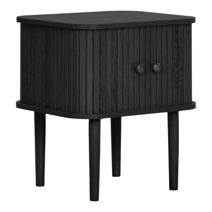 Nikko hjørnebord med to låger, sort fyr