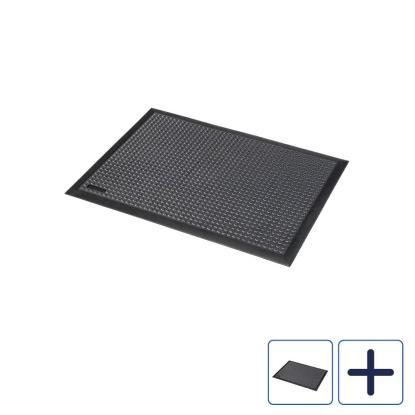 Clean Carpet Ergomåtte Rubber-Bobble, 13 mm, sort